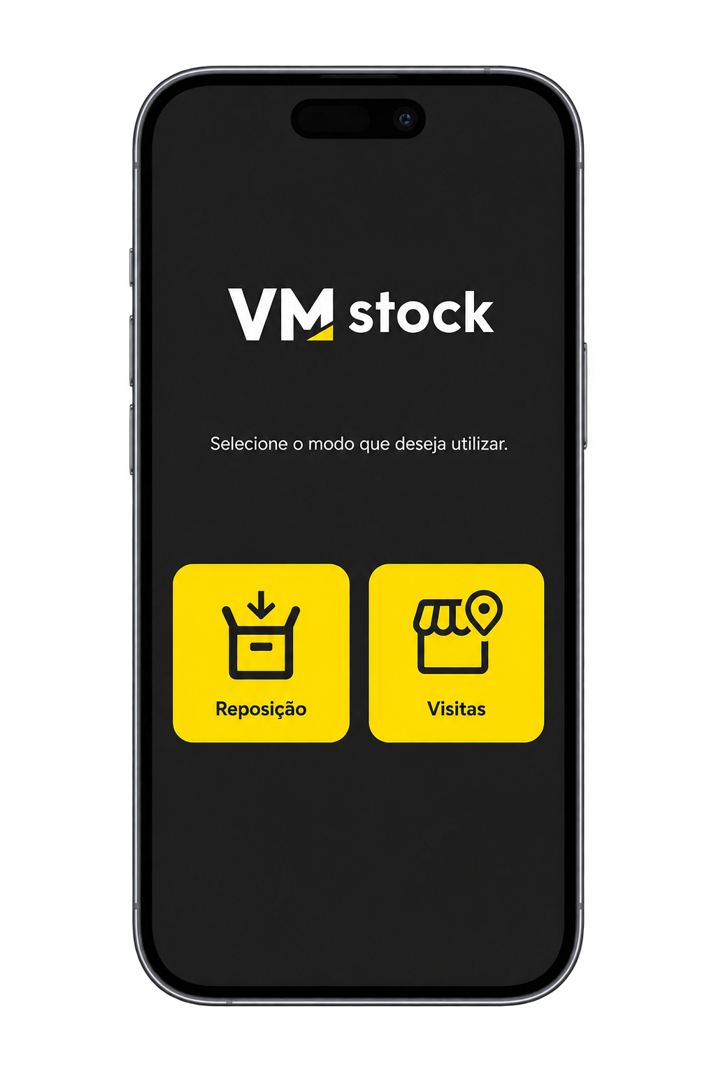 App VMstock no celular